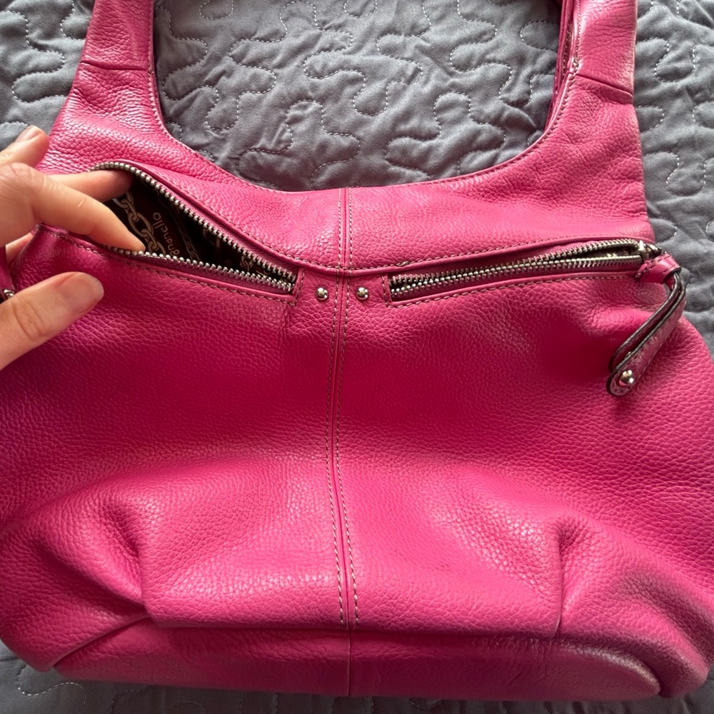 Genuine Leather large pink purse w/ wallet - Picture 3 of 16